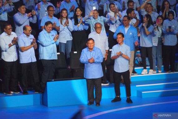3 Momen Menarik Prabowo-Gibran di Acara Konsolidasi Waktunya Indonesia Maju - JPNN.COM