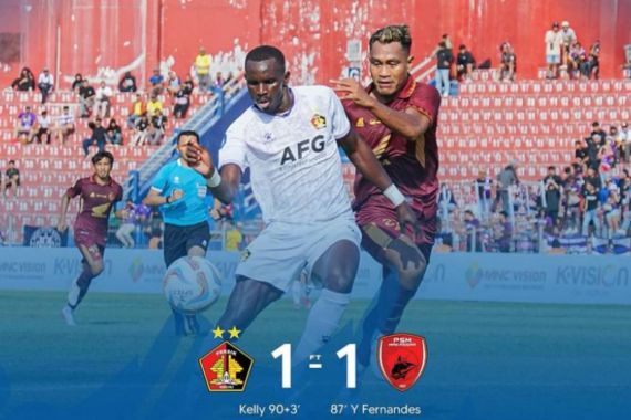 Sempat Melahirkan Kontroversi, Persik Vs PSM Makassar 1-1 - JPNN.COM