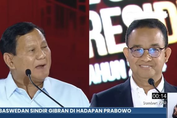 Debat Panas soal Etik, Suara Prabowo Meninggi, Anies Hanya Senyum - JPNN.COM