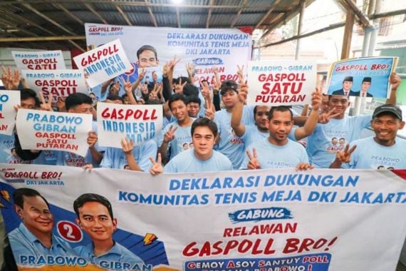 Komunitas Tenis Meja Jakarta Gabung Gaspoll Bro Menangkan Prabowo-Gibran Satu Putaran - JPNN.COM