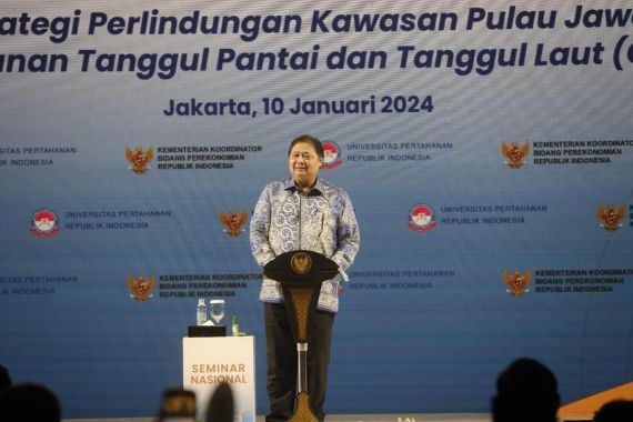 Menko Airlangga Ungkap Pentingnya Tanggul Laut Raksasa Bagi Penduduk Pantai Utara Jawa - JPNN.COM