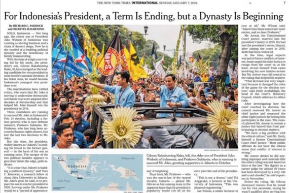 New York Times Sorot Dinasti Jokowi, Pakar: Goyahkan Kesetaraan dan Keadilan - JPNN.COM