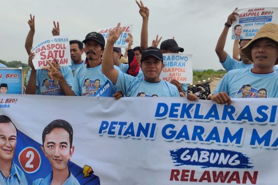 Gandeng Relawan Gaspoll Bro, Petani Garam Madura Totalitas Dukung Prabowo-Gibran - JPNN.COM