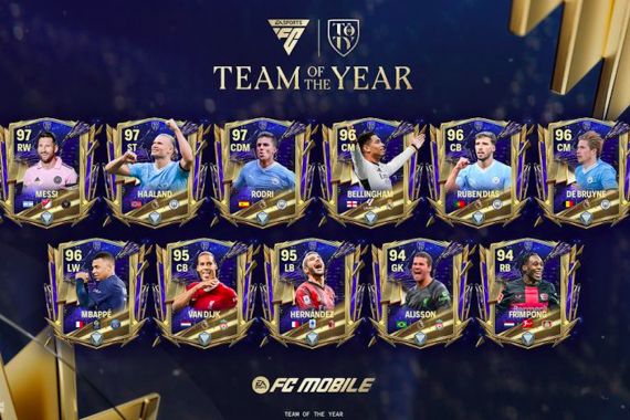 Inilah 11 Pesepak Bola Terbaik EA Sports FC Team of The Year - JPNN.COM