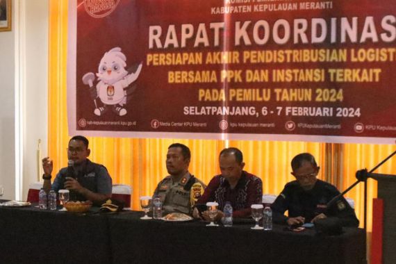 KPU dan Polri Gelar Rakor Distribusi Logistik Pemilu di Kepulauan Meranti - JPNN.COM