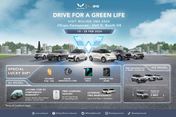 Wuling Hadirkan Semangat 'Drive For A Green Life' di IIMS 2024, Ada juga Beragam Promo - JPNN.COM