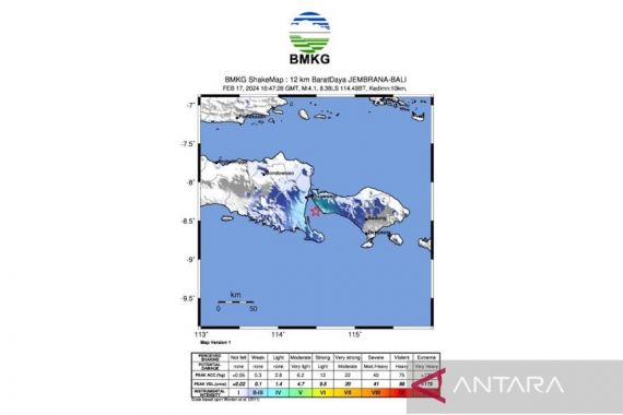 Gempa M 4,1 Mengguncang Jembrana Bali, Getaran Terasa hingga di Banyuwangi - JPNN.COM