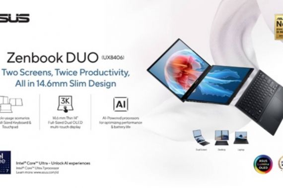 ASUS Zenbook DUO, Laptop Dual-Screen OLED Terbaik di Dunia - JPNN.COM