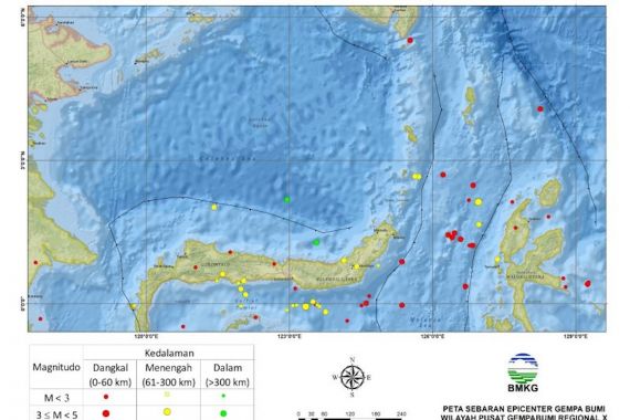 Dalam Sepakan, 61 Gempa Tektonik Menggetarkan Sulut - JPNN.COM