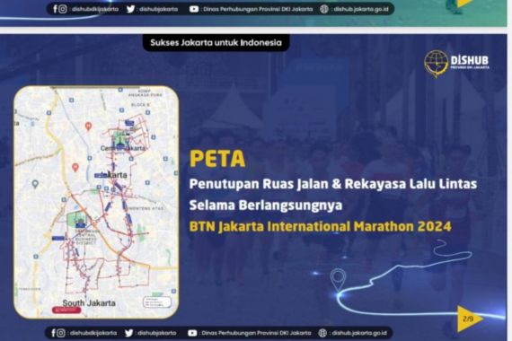 36 Ruas Jalan di Ibu Kota Ditutup Saat Jakarta Internasional Maraton 2024 - JPNN.COM