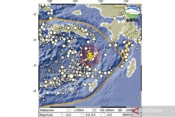Gempa Berkekuatan 5,7 Magnitudo Guncang Kawasan Maluku pada Senin Malam - JPNN.COM