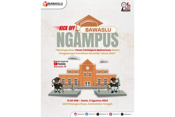 Kick Off Bawaslu Ngampus di IAIN Palangka Raya, Ajak Mahasiswa Berpartisipasi Awasi Pilkada - JPNN.COM