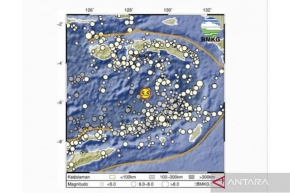 Gempa Magnitudo 5,5 Terjadi di Ambon, Tidak Berpotensi Tsunami - JPNN.COM