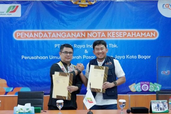 Dorong Digitalisasi Transaksi Pedagang, Bank Raya Gandeng Perumda Pasar Pakuan Jaya - JPNN.COM