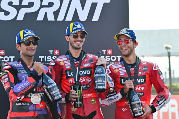 Pengakuan Pecco setelah Dapat Rezeki Nomplok di Sprint MotoGP Emilia Romagna - JPNN.COM