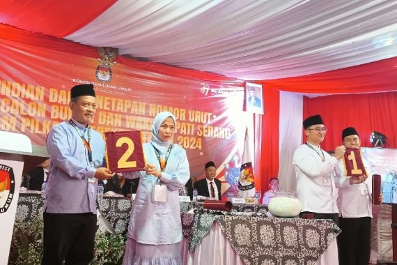 2 Paslon Bupati Serang di Pilkada 2024 Lakukan Pengundian Nomor Urut, Ini Hasilnya - JPNN.COM