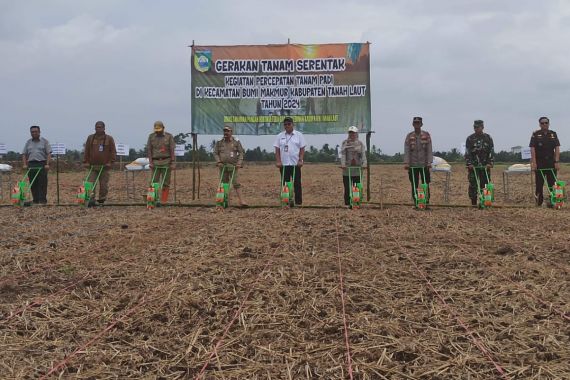 Kementan dan Pemkab Tanah Laut Dukung PAT dengan Tanam Padi Serentak - JPNN.COM