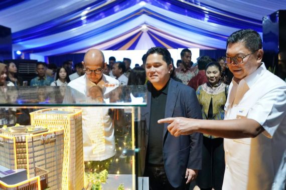 Menteri Erick Hadiri Groundbreaking Mandiri Financial Centre di PIK 2 - JPNN.COM