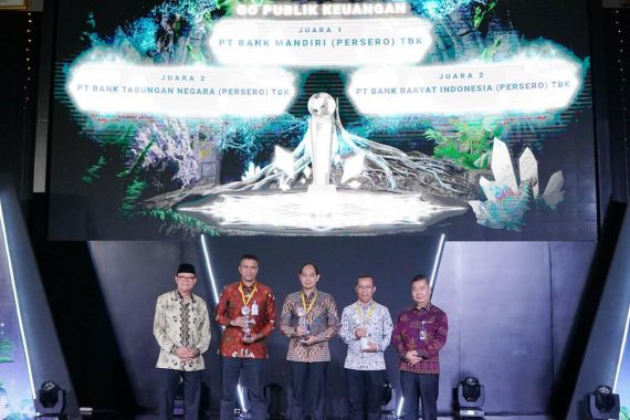 Bank Mandiri Kembali Raih Juara 1 Perusahaan Go Publik Keuangan ARA 2023 - JPNN.COM