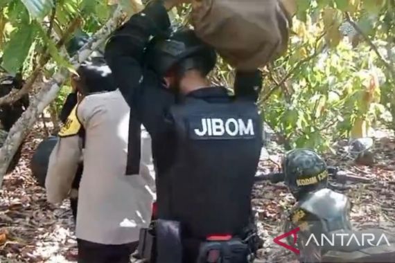 Gegana Brimob Polda Sulteng Amankan Benda Diduga Bom Rakitan di Poso - JPNN.COM