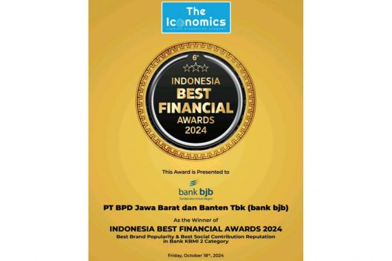 bank bjb Perkuat Posisi dengan Dua Penghargaan di Indonesia Best Financial Awards 2024 - JPNN.COM