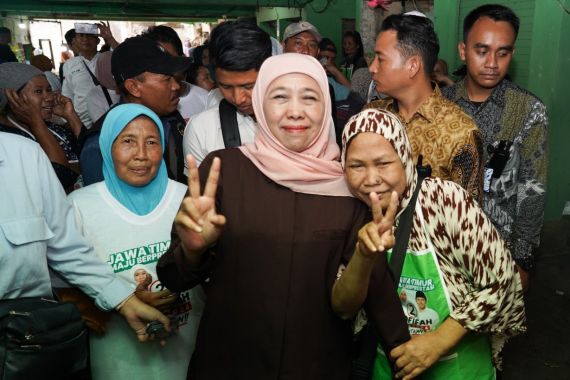 Dukungan Besar Pedagang Pasar Wadung Asri Sidoarjo Memperkuat Peluang Kemenangan Khofifah - JPNN.COM