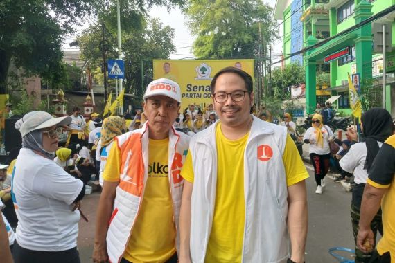 Hadiri Senam Partai 60lkar, Richard Moertidjaya Ajak Masyarakat Terapkan Gaya Hidup Sehat - JPNN.COM