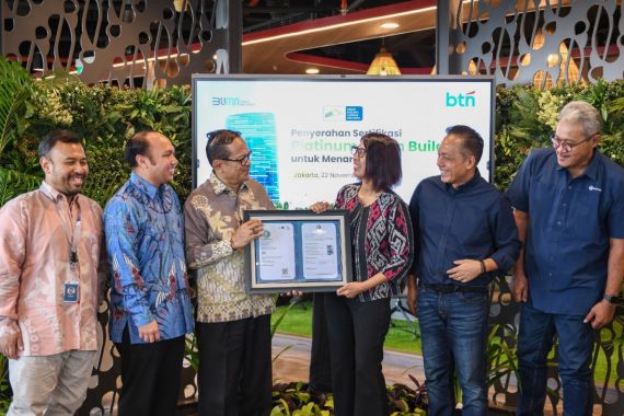 BTN Raih Sertifikasi Green Building dengan Predikat Tertinggi - JPNN.COM