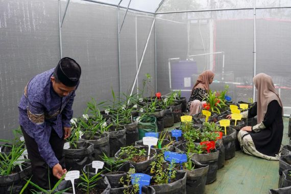 Resmikan Greenhouse, KEHATI Dorong Pelestarian Tanaman Herbal di Ponpes - JPNN.COM