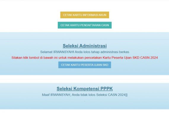 Peserta Kode R2 Kaget, Akun SSCASN Tertulis Tidak Lulus Seleksi PPPK 2024 Tahap 1 - JPNN.COM