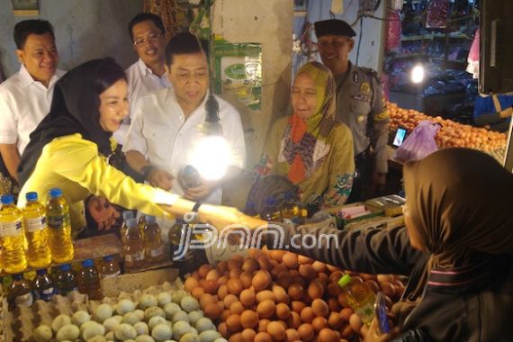 Setnov Blusukan di Pasar demi Perkenalkan Cagub Golkar - JPNN.COM