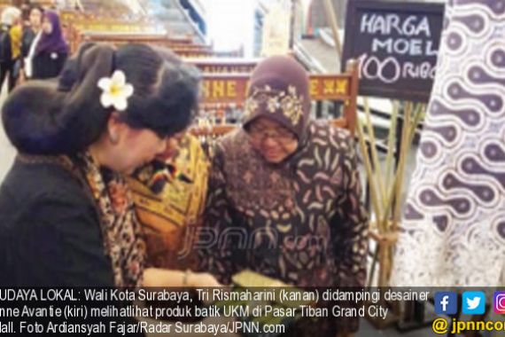 Risma Kepincut Batik Pasar Tiban - JPNN.COM