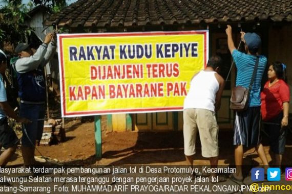 Lihat tuh, Warga Protes soal Ganti Rugi Lahan Tol Batang-Semarang - JPNN.COM