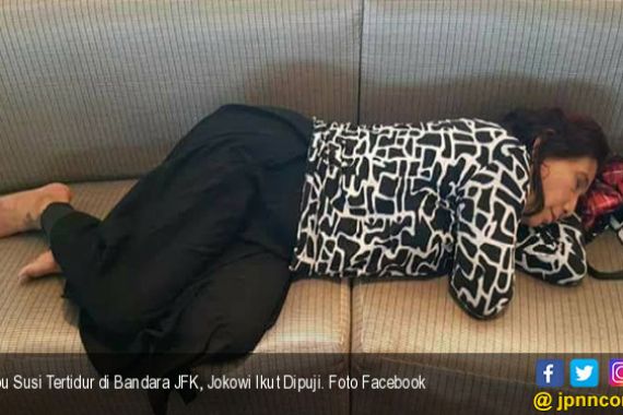 Ibu Susi Tertidur di Bandara JFK, Jokowi Ikut Dipuji - JPNN.COM
