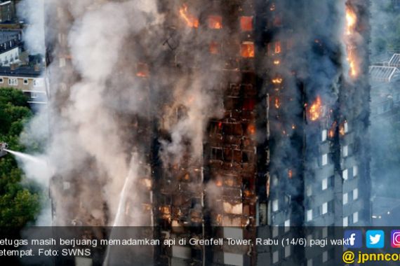 Apartemen 24 Lantai di London Terbakar, Orang Terjebak Nekat Melompat - JPNN.COM