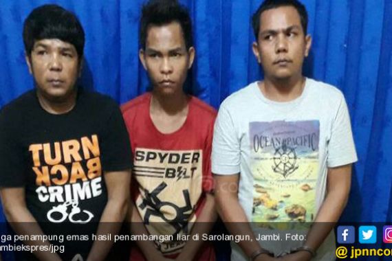 Tiga Penampung Emas PETI Diciduk, Satu Pelakunya Pakai Kaus Turn Back Crime - JPNN.COM