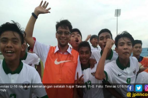 Timnas U-16 di Ambang Juara Usai Tumbangkan Taiwan 11-0 - JPNN.COM