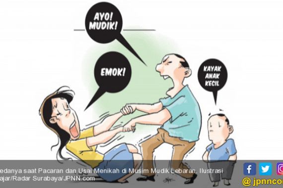 Bedanya saat Pacaran dan Usai Menikah di Musim Mudik Lebaran - JPNN.COM