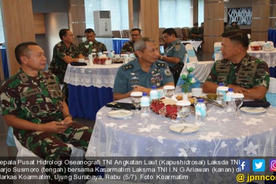 Sambangi Koarmatim, Laskda TNI Harjo Sosialisasikan Lembaga Hidrologi Militer - JPNN.COM