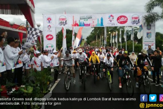 Peserta Membeludak, Gowes Pesona Nusantara Start Sampai Dua Kali - JPNN.COM