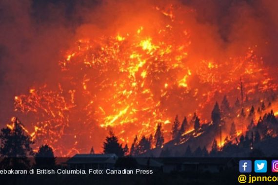 Kebakaran Lahan Besar, British Columbia Darurat - JPNN.COM