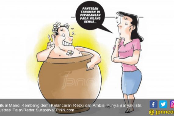 Ritual Mandi Kembang demi Kelancaran Rezki dan Ambisi Punya Banyak Istri - JPNN.COM