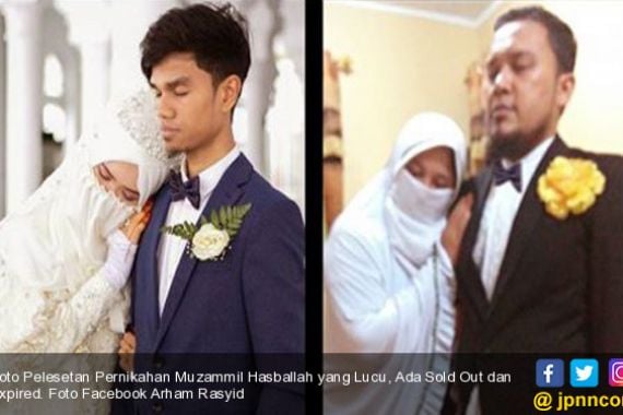 Foto Pelesetan Pernikahan Muzammil Hasballah yang Lucu, Ada Sold Out dan Expired - JPNN.COM