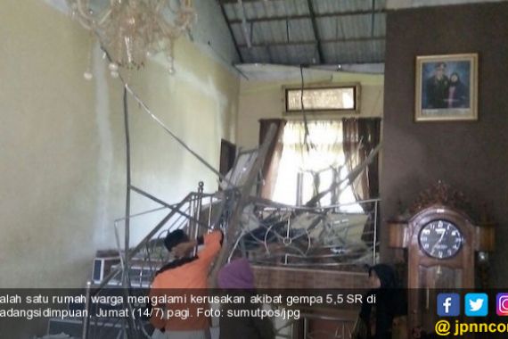 Gempa di Padangsidempuan, 60 Rumah Rusak dan 1 Warga Terluka - JPNN.COM