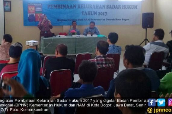 Kemenkumham Bina 10 Kelurahan Sadar Hukum di Bogor - JPNN.COM