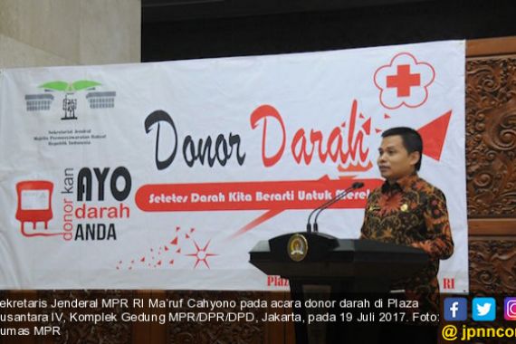 Sesjen MPR: Donor Darah Untuk Misi Sosial dan Kemanusiaan - JPNN.COM