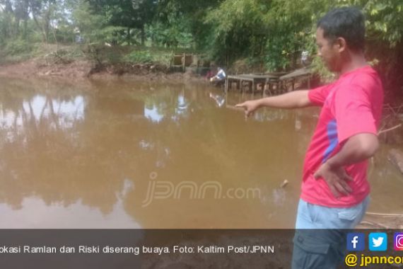 Cari Ikan, Ramlan dan Riski Malah Nyetrum Buaya, Hampir Sajaaaa... - JPNN.COM