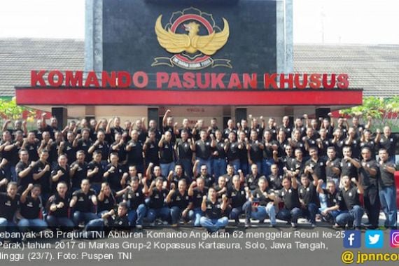 Abituren Komando Angkatan 62 Gelar Reuni Perak di Markas Kopassus Solo - JPNN.COM