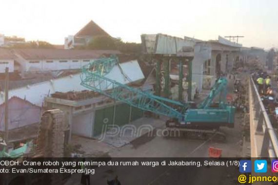 Soal Ambruknya Crane di Palembang, Tiga Pekerja LRT Diperiksa Polisi - JPNN.COM