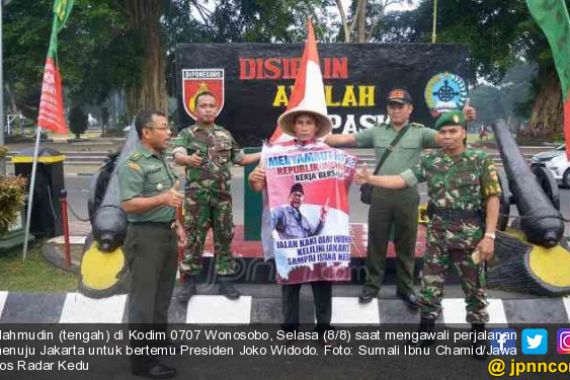 Demi Bertemu Jokowi di Istana, Mahmudin Bakal Berjalan Kaki 700 Km ke Jakarta - JPNN.COM
